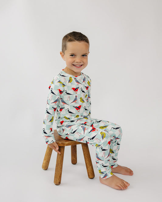 Two-Piece Long Sleeve Pajama Set - Birds of Hawaii