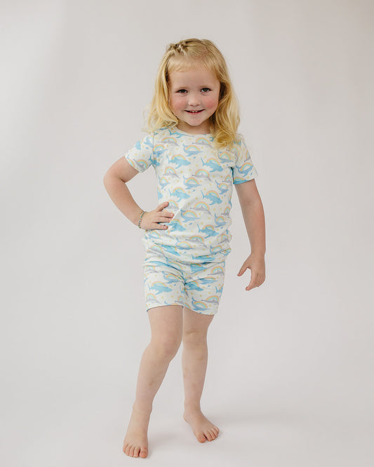 Two-Piece Short Sleeve Pajama Set - Anuenue & Friends
