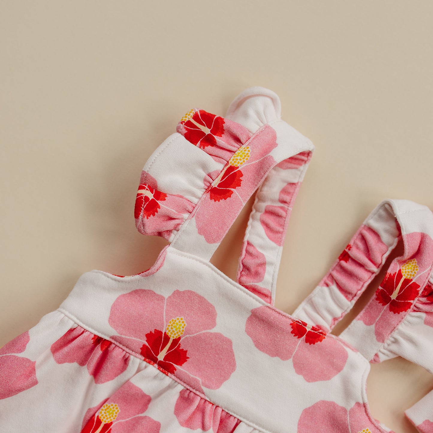 Sleeveless Romper - Hibiscus in Bloom