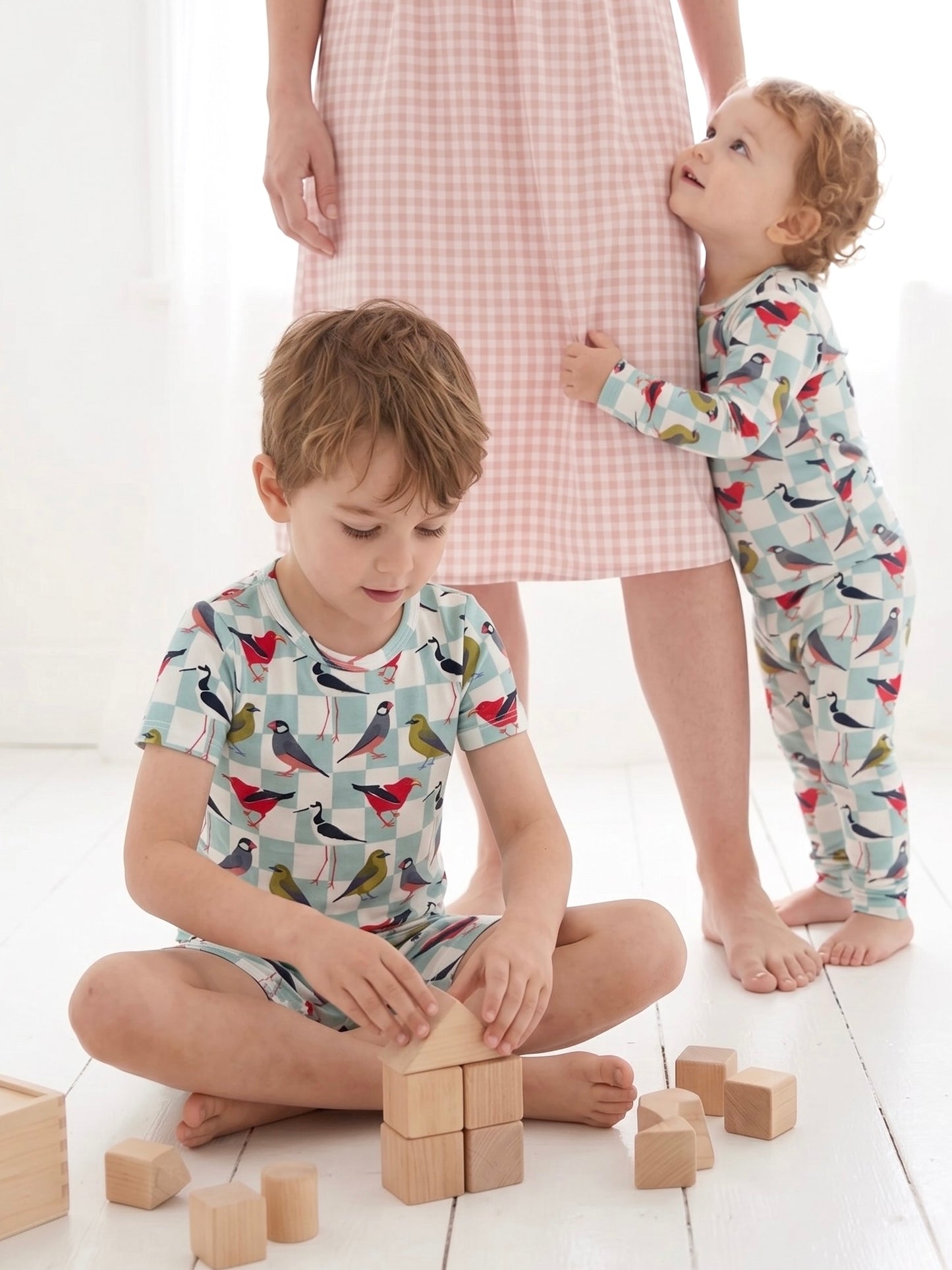 Two-Piece Long Sleeve Pajama Set - Birds of Hawaii