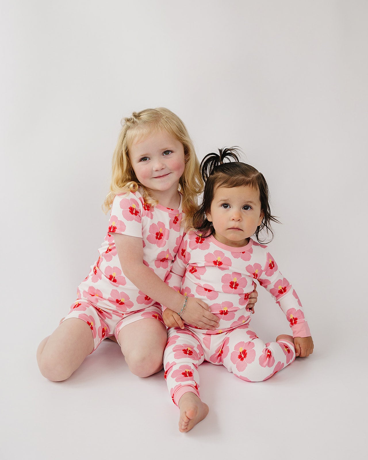 Long Sleeve Pajama Set - Hibiscus in Bloom