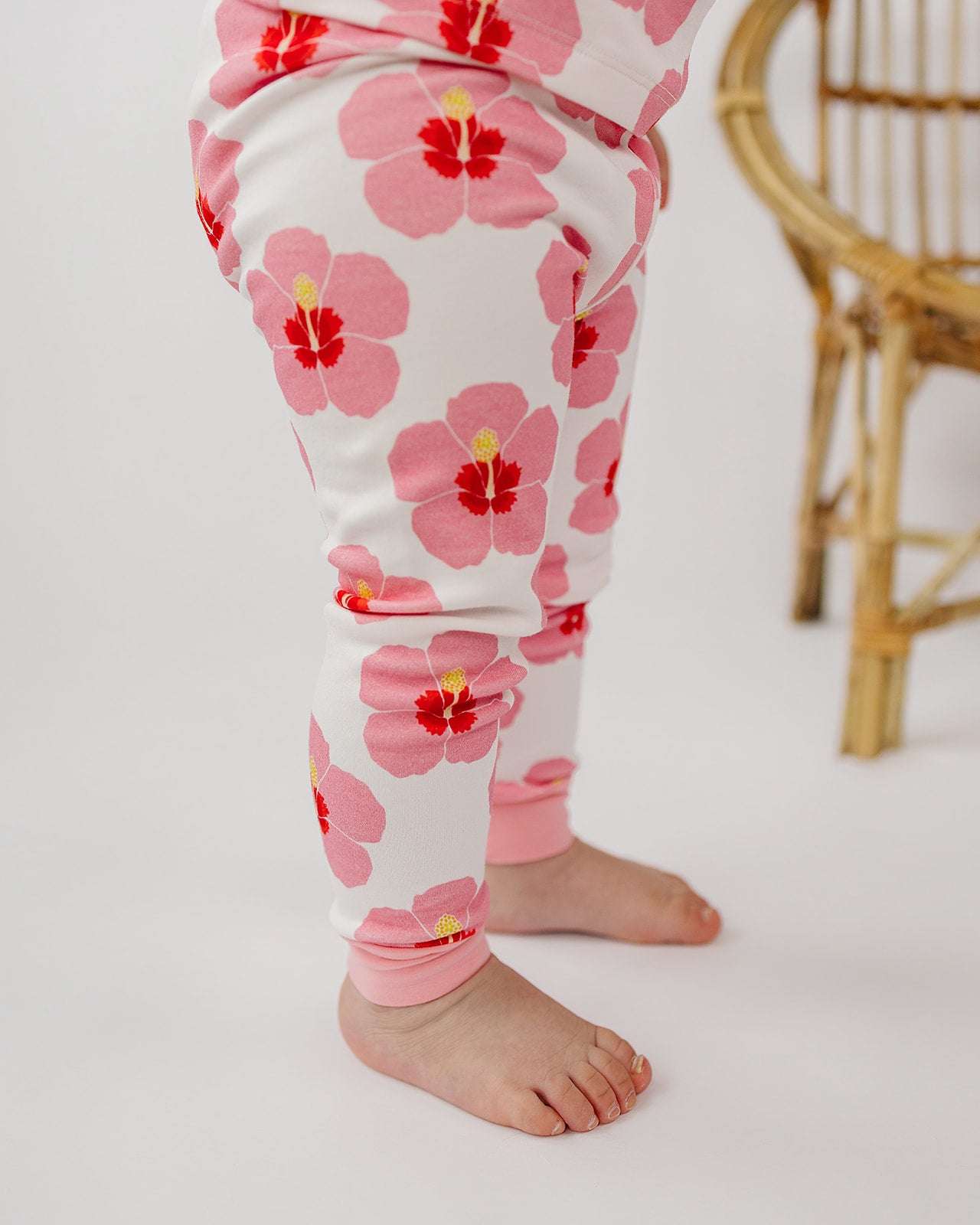 Long Sleeve Pajama Set - Hibiscus in Bloom
