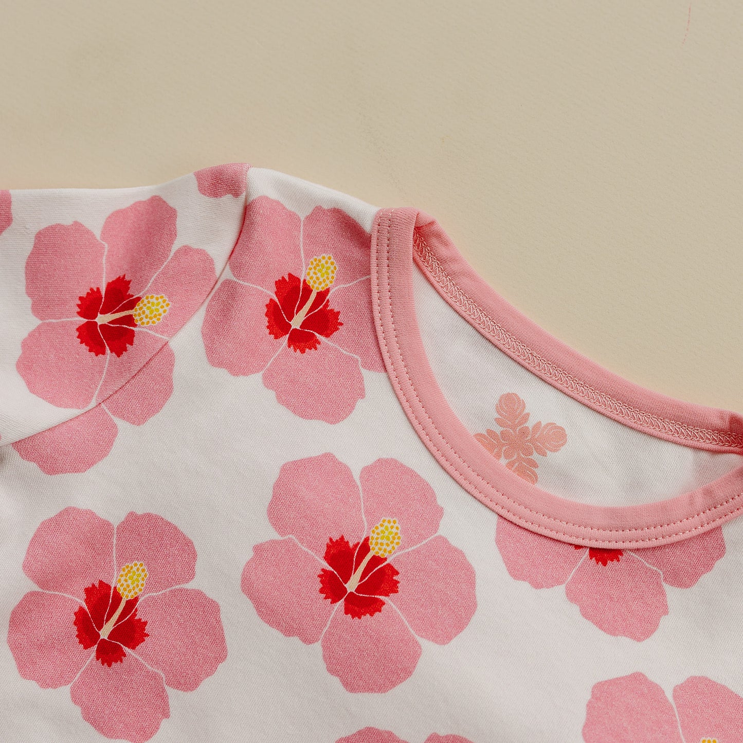 Long Sleeve Pajama Set - Hibiscus in Bloom
