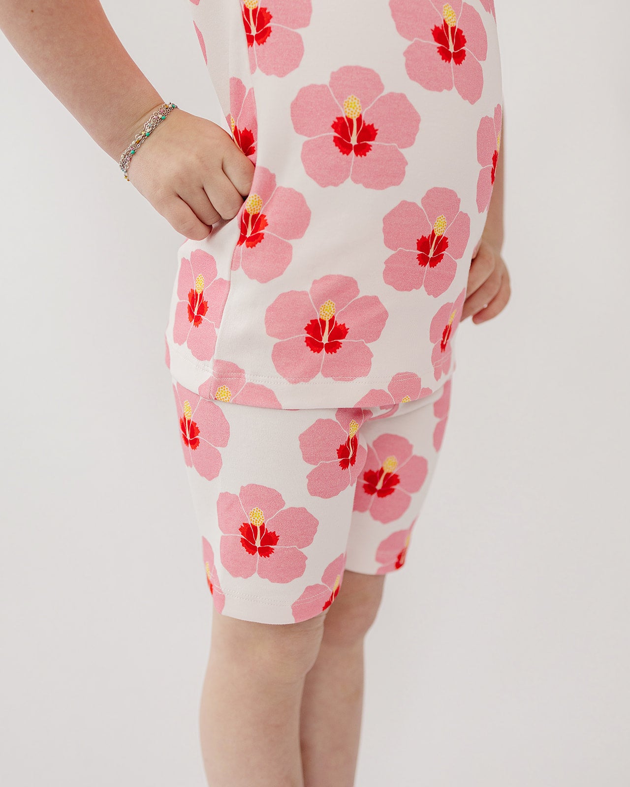 Short Sleeve Pajama Set - Hibiscus in Bloom