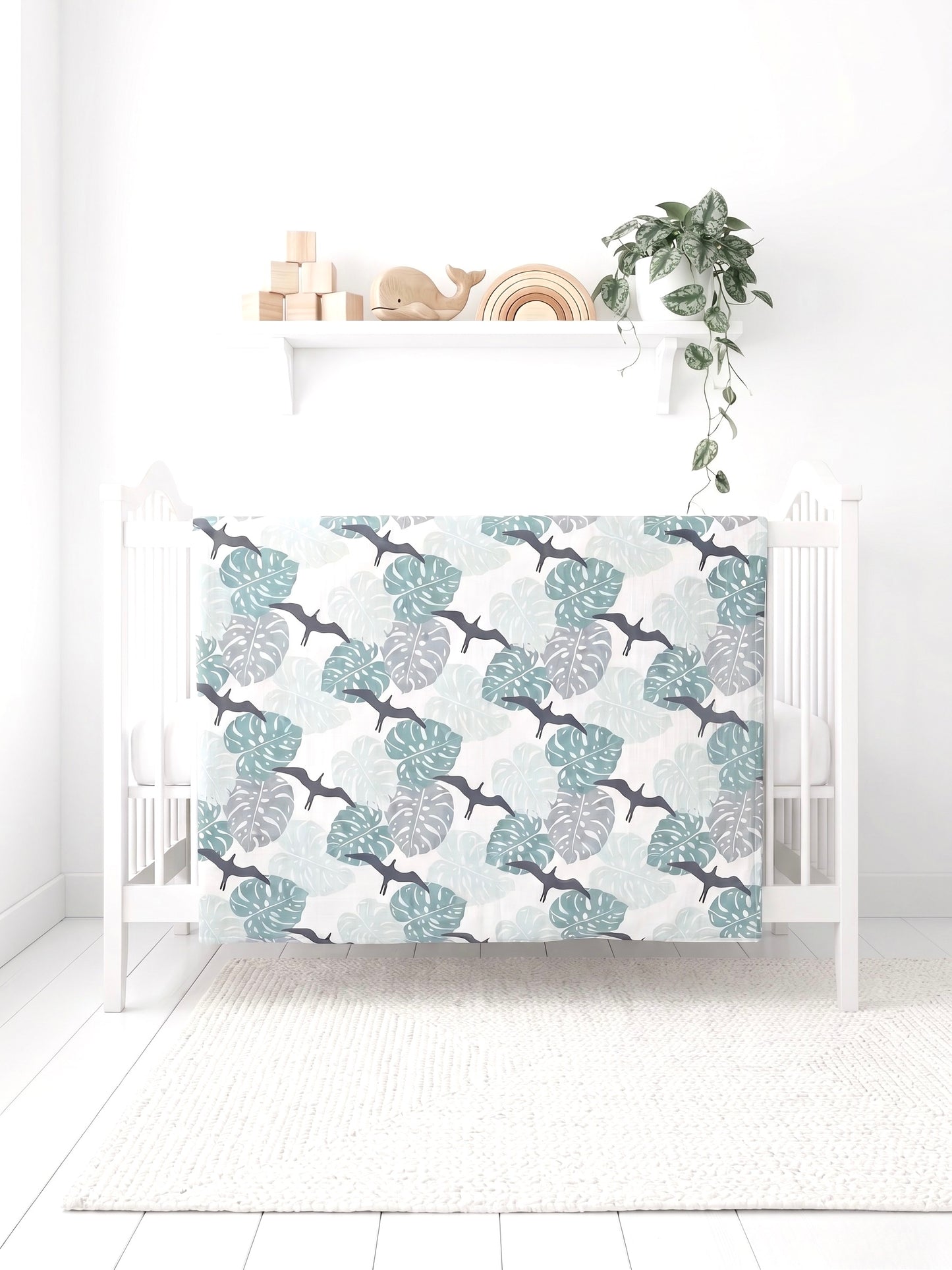 Muslin Swaddle Blanket - Jungle Iwa