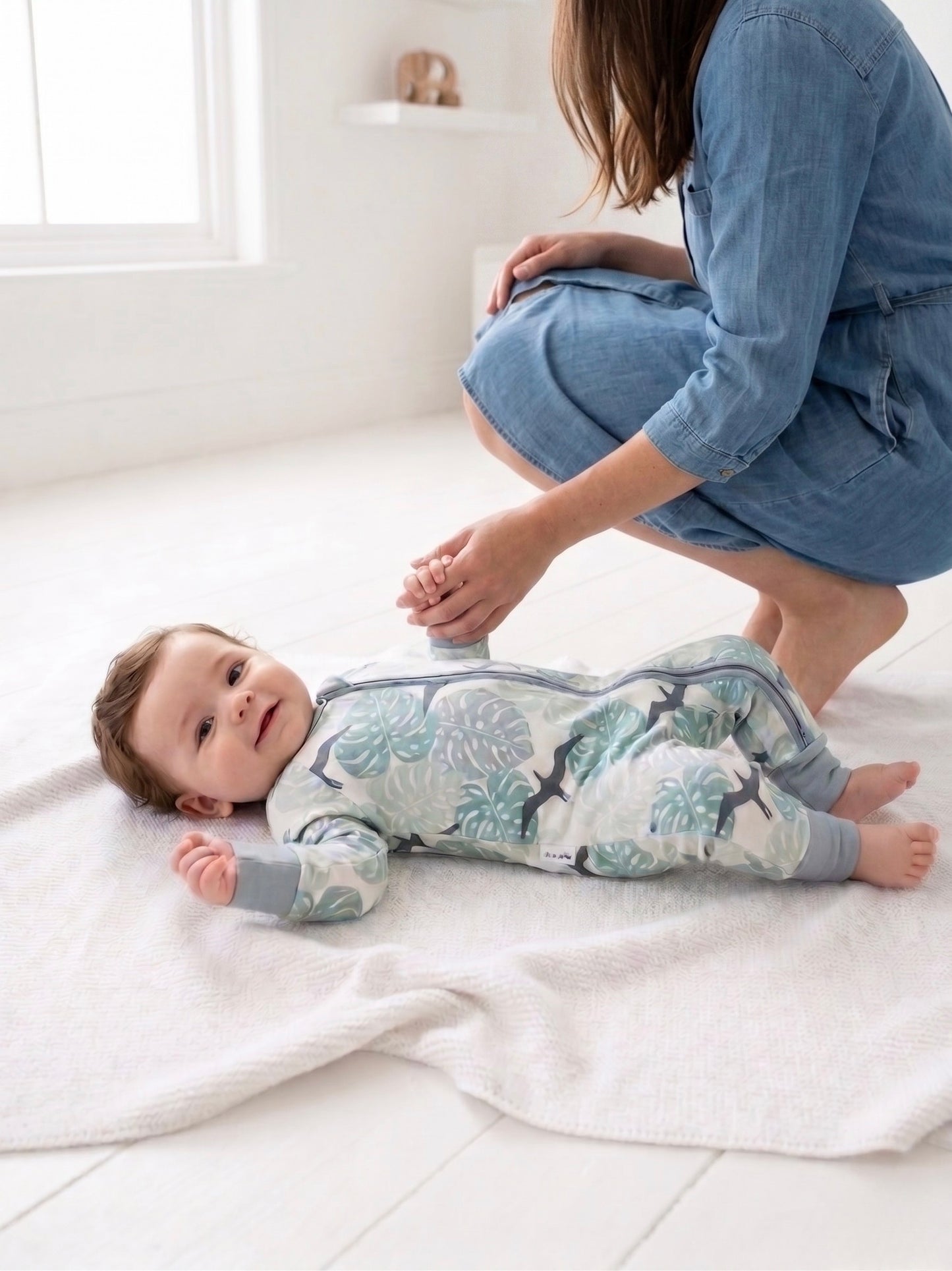 Long-Sleeved Zipper Rompers - Jungle Iwa