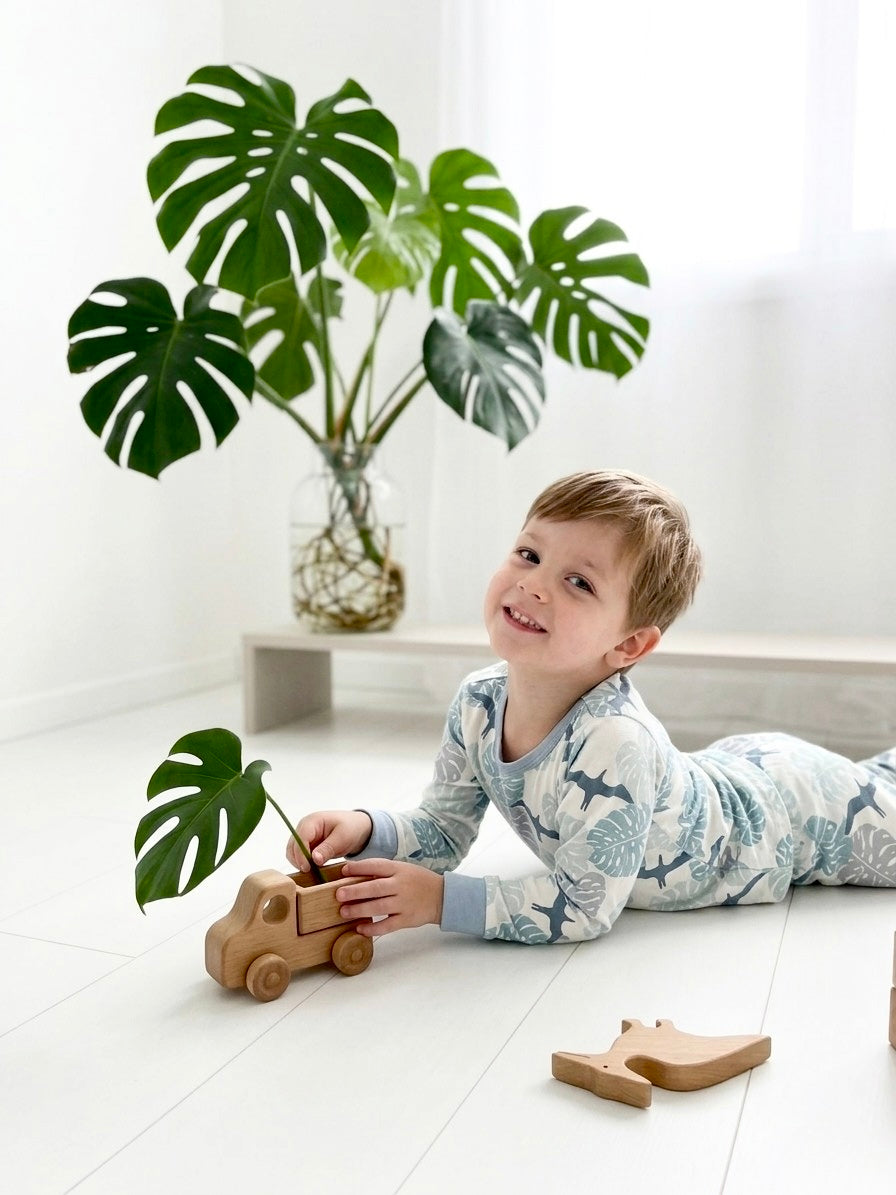Two-Piece Long Sleeve Pajama Set - Jungle Iwa