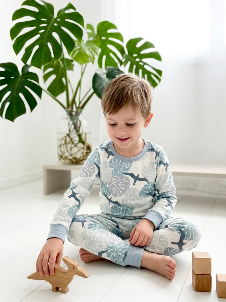 Two-Piece Long Sleeve Pajama Set - Jungle Iwa