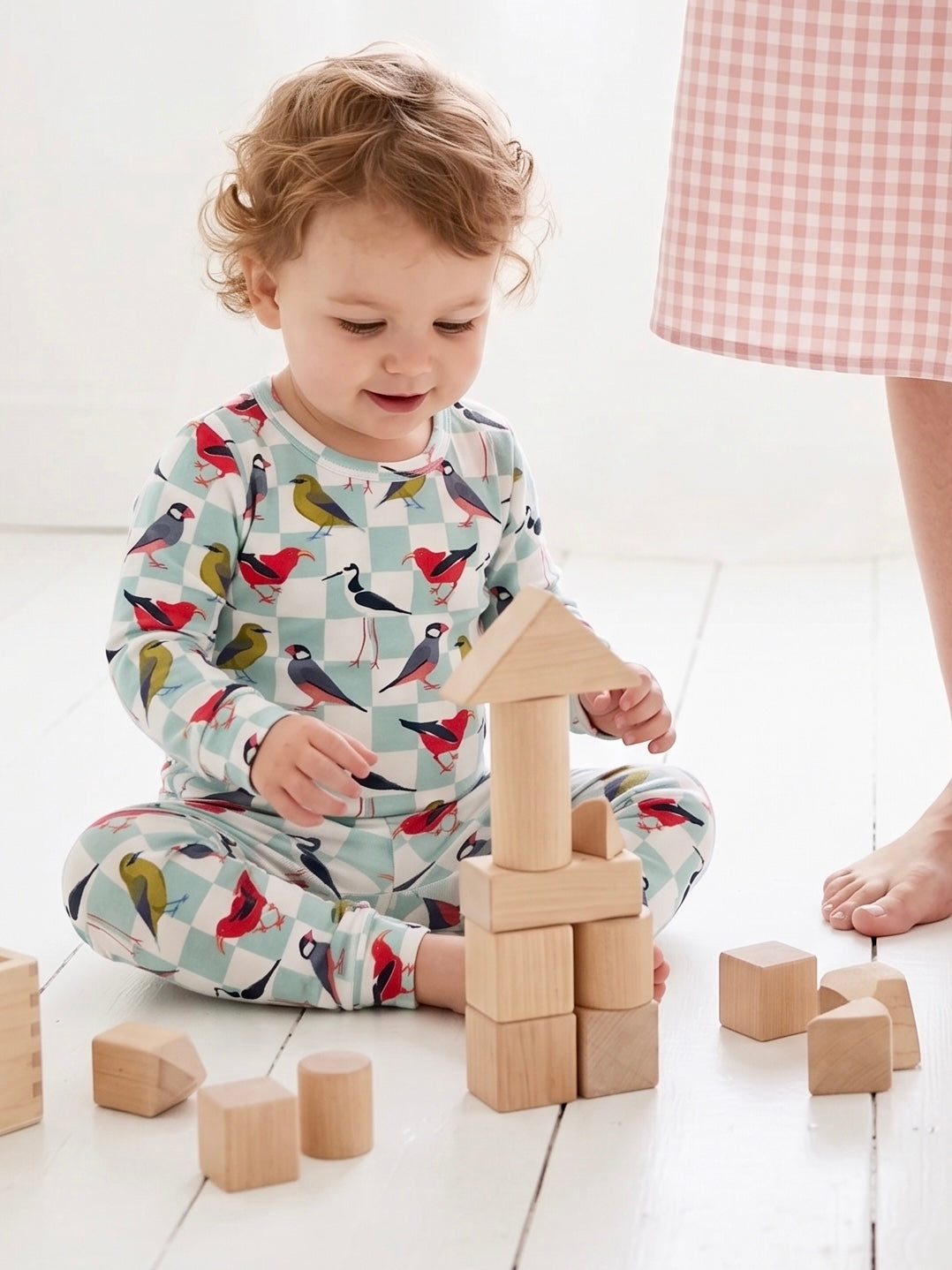 Two-Piece Long Sleeve Pajama Set - Birds of Hawaii