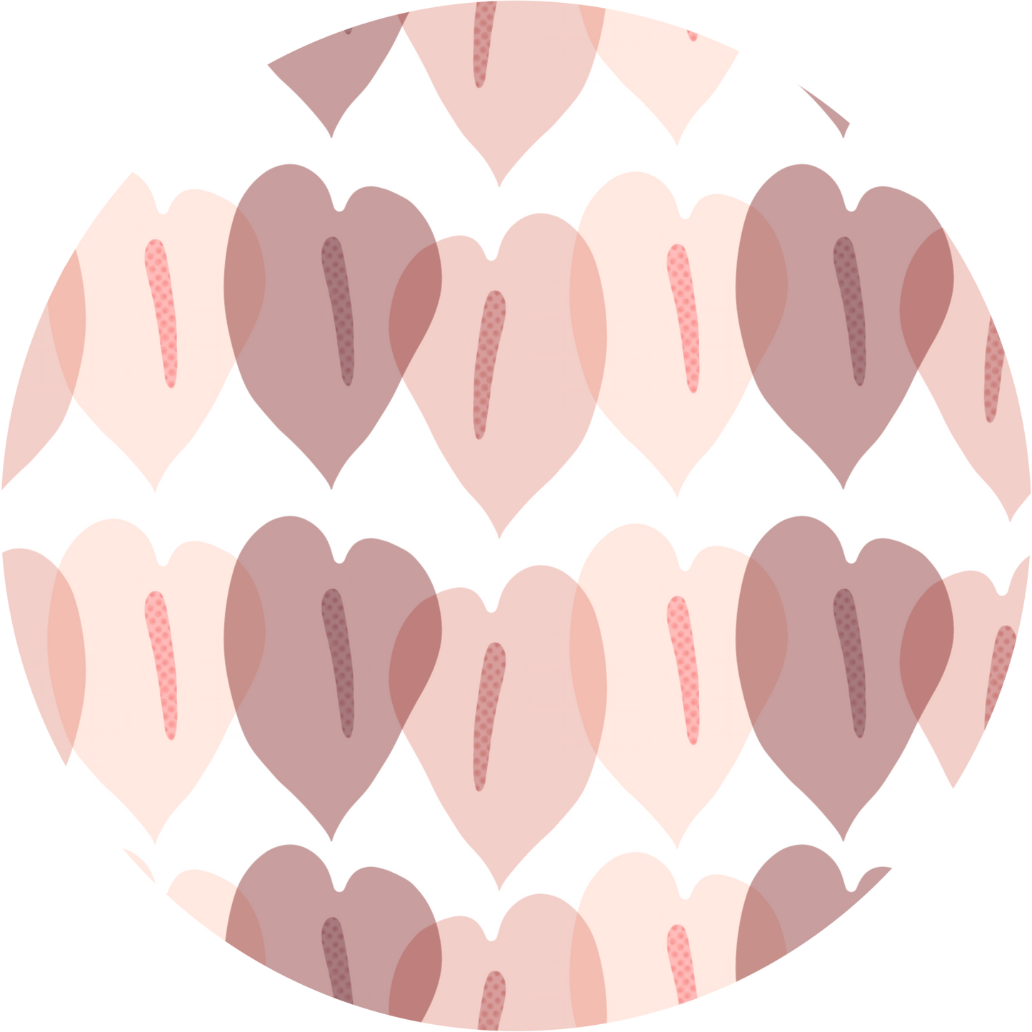 Two-Piece Short Sleeve Pajama Set - Anthurium Hearts