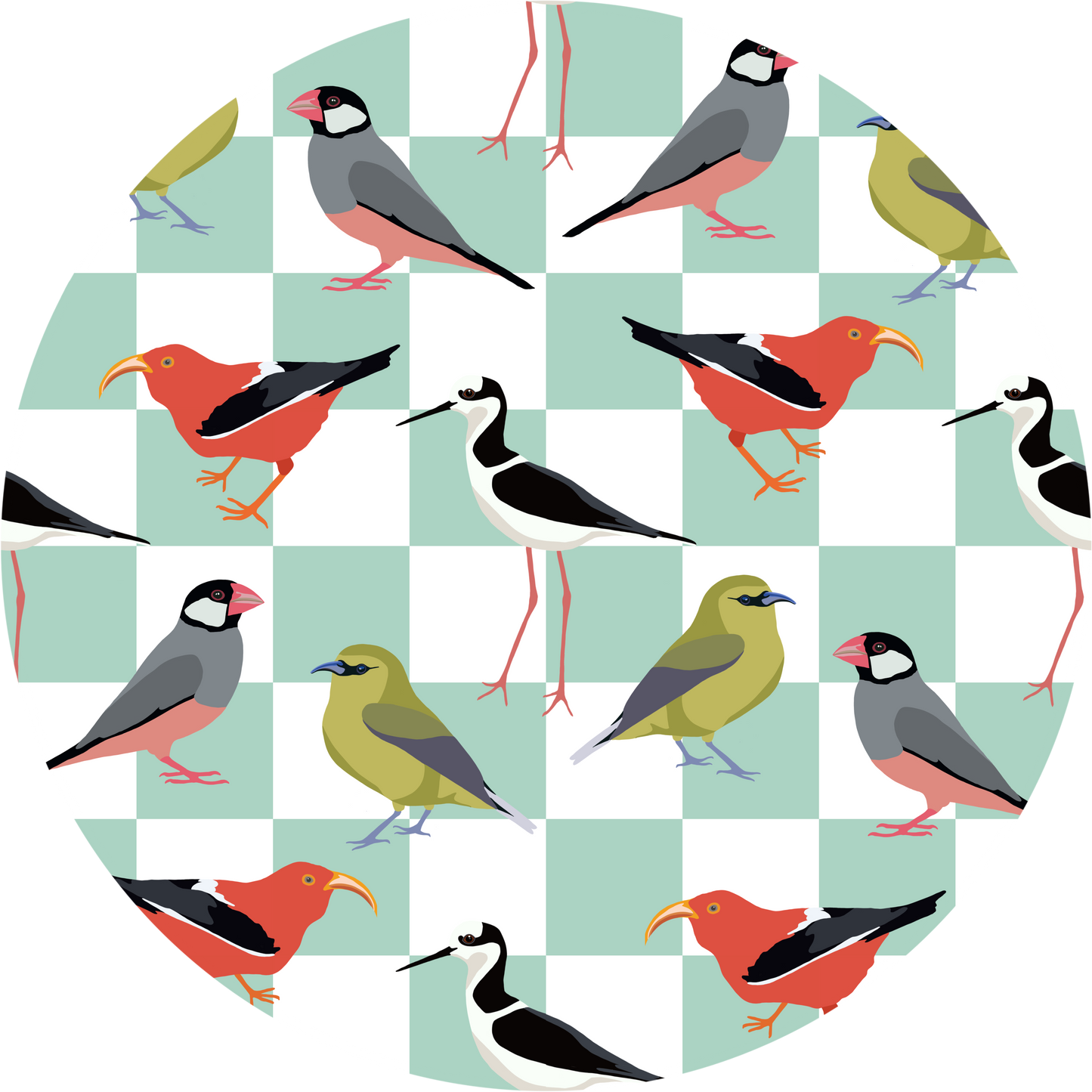 Two-Piece Long Sleeve Pajama Set - Birds of Hawaii