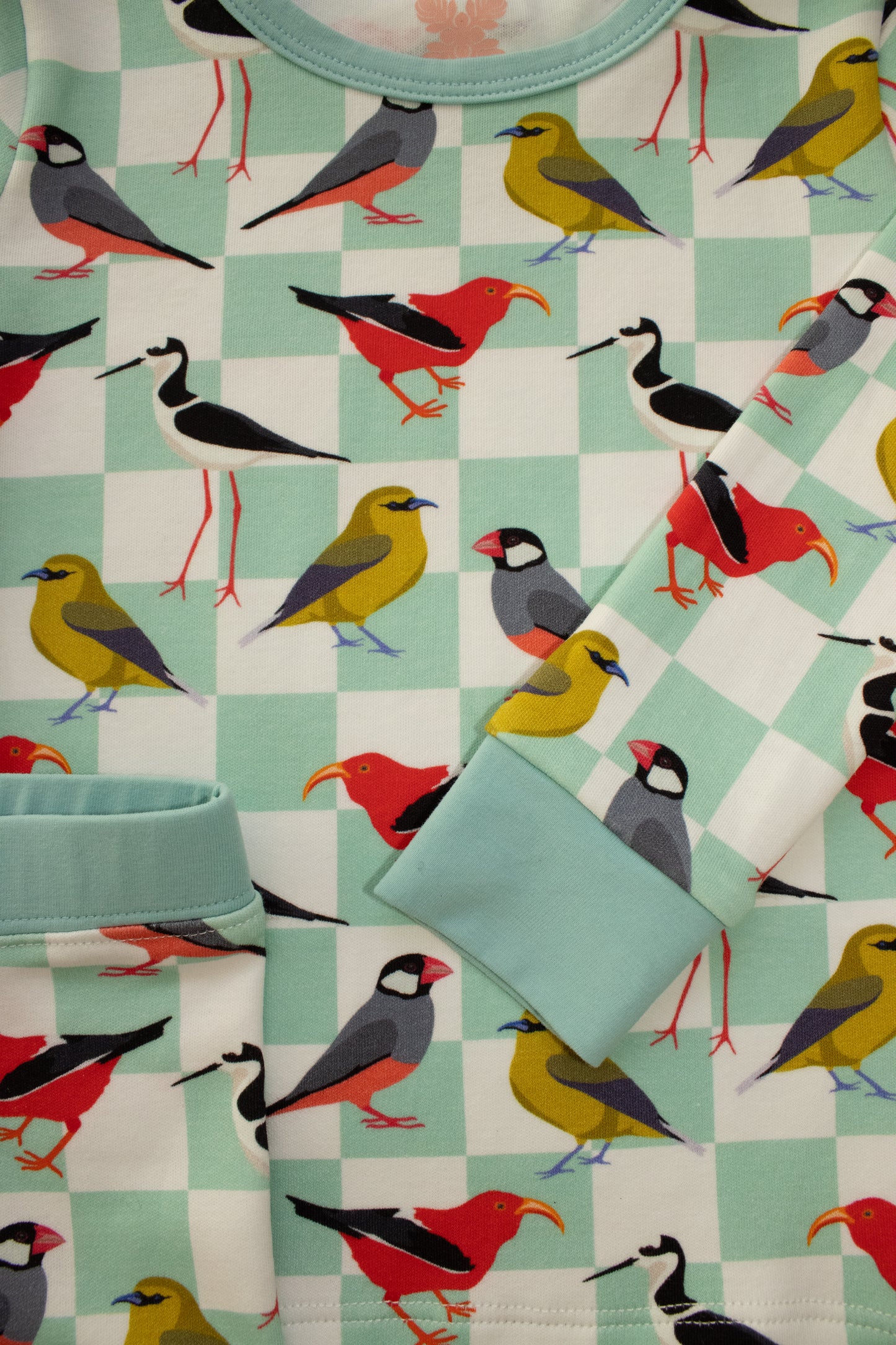 Two-Piece Long Sleeve Pajama Set - Birds of Hawaii