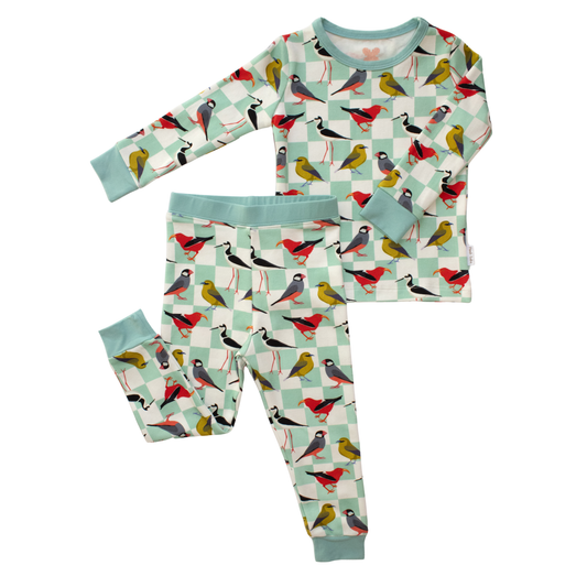 Two-Piece Long Sleeve Pajama Set - Birds of Hawaii