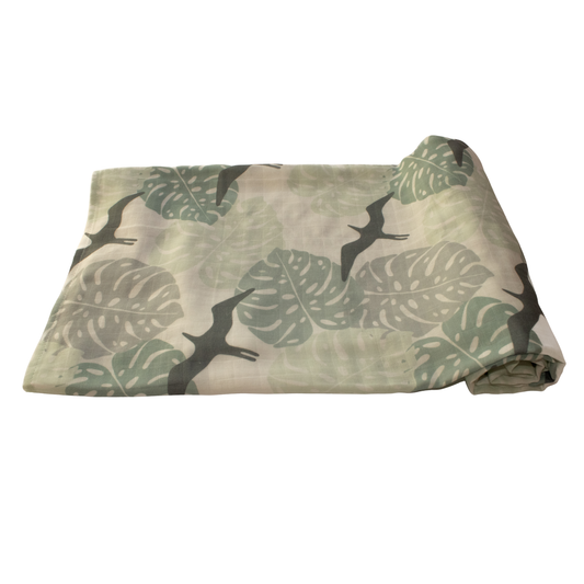 Muslin Swaddle Blanket - Jungle Iwa